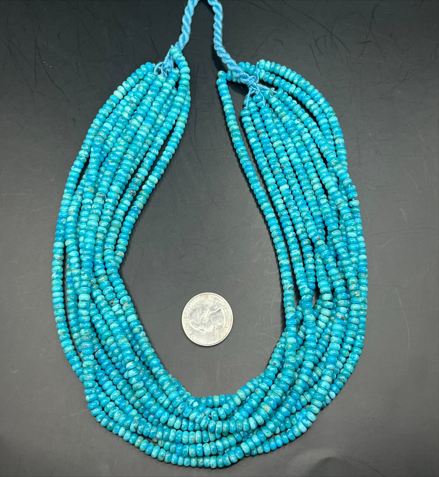 5mm Turquoise Rondells