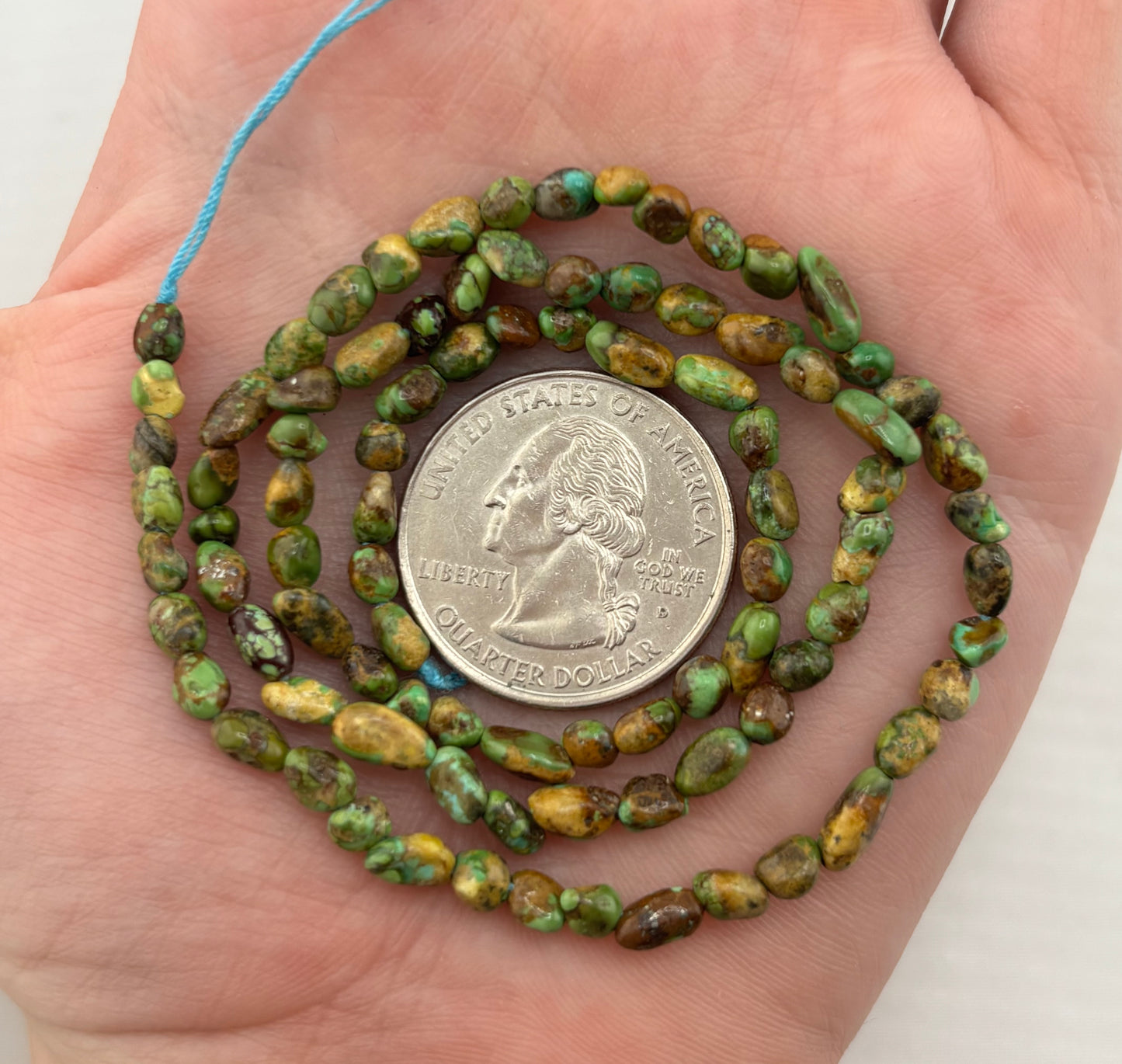 3mm Cielo Turquoise long drill strand