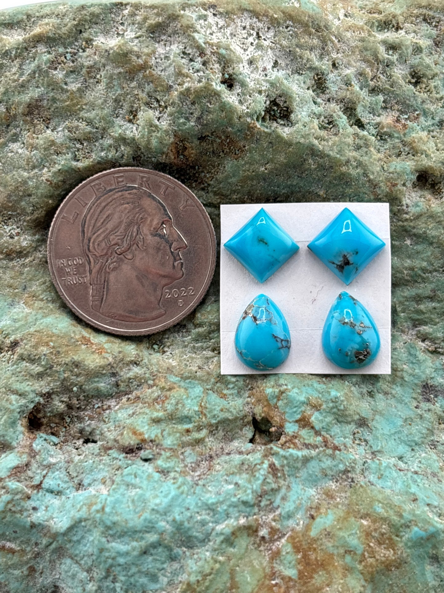 Raindrop 2 Earring Calibrated Cab Set