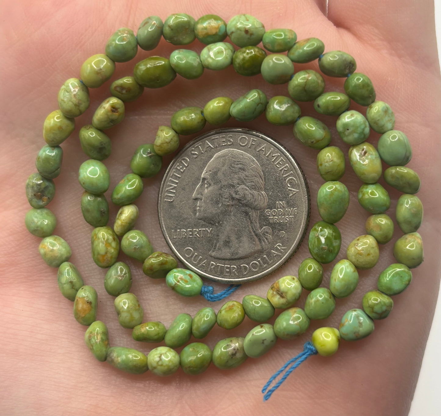 4-5mm Long Drill Nugget Strand