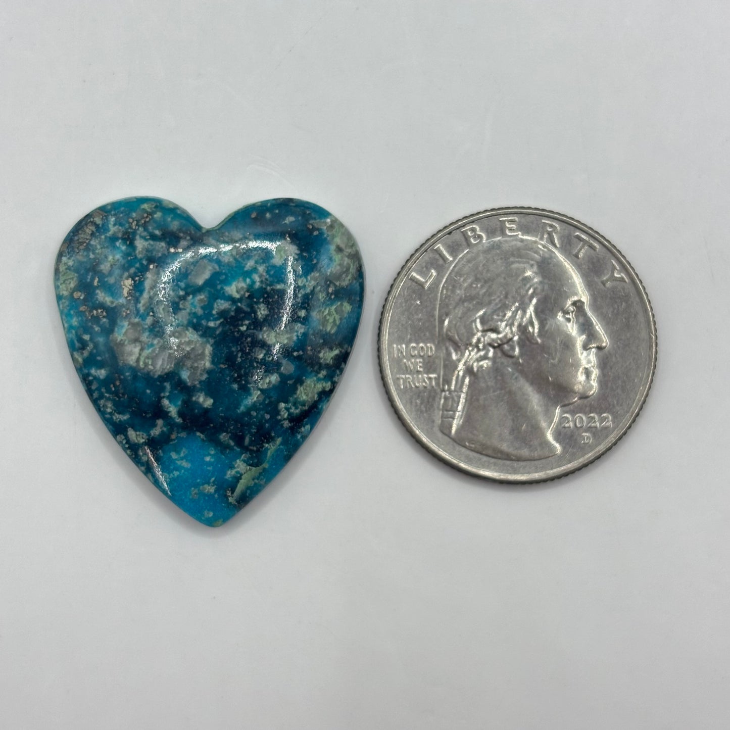 Turquoise Heart Cabochon 7