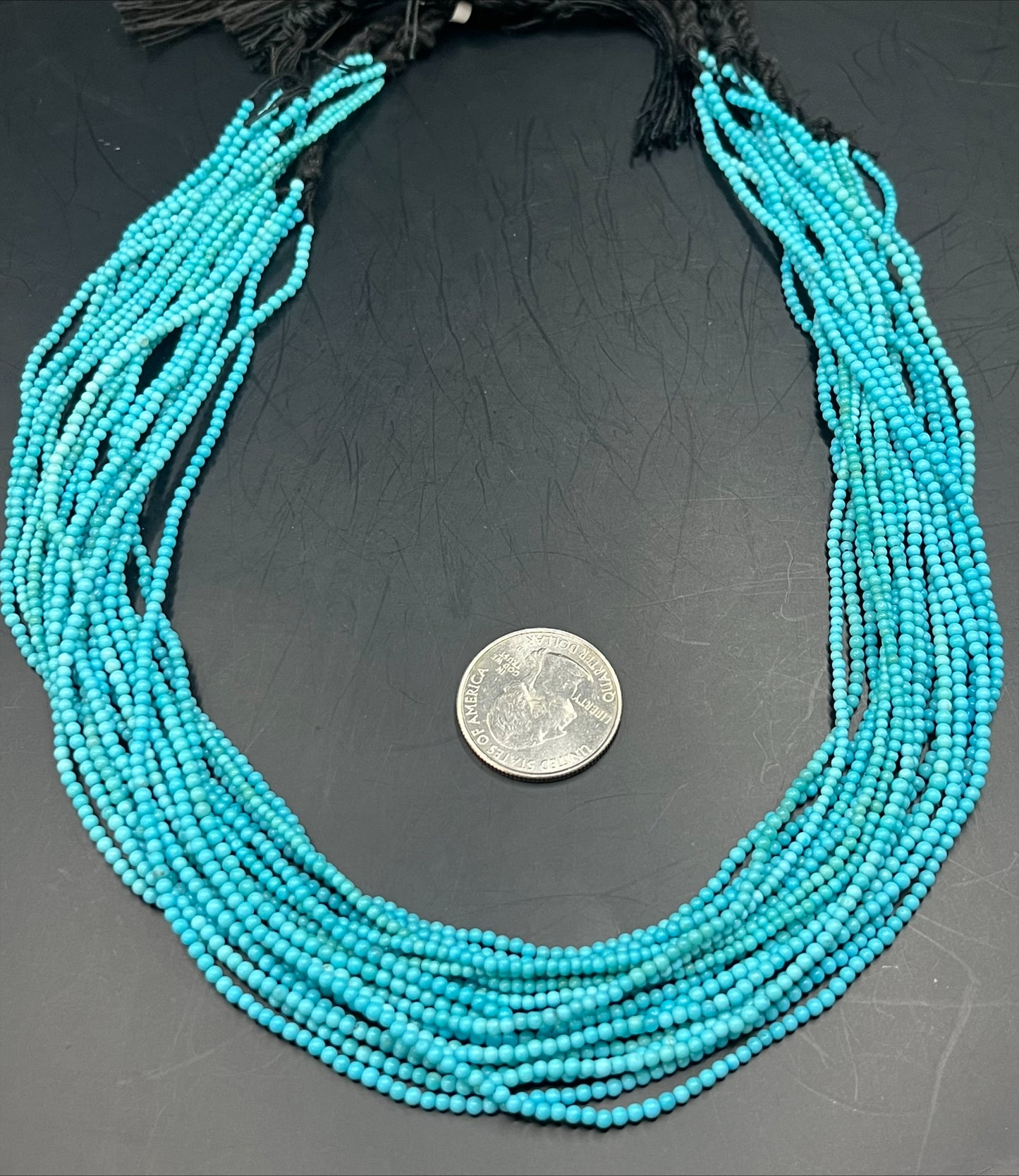 2mm Turquoise Round Bead