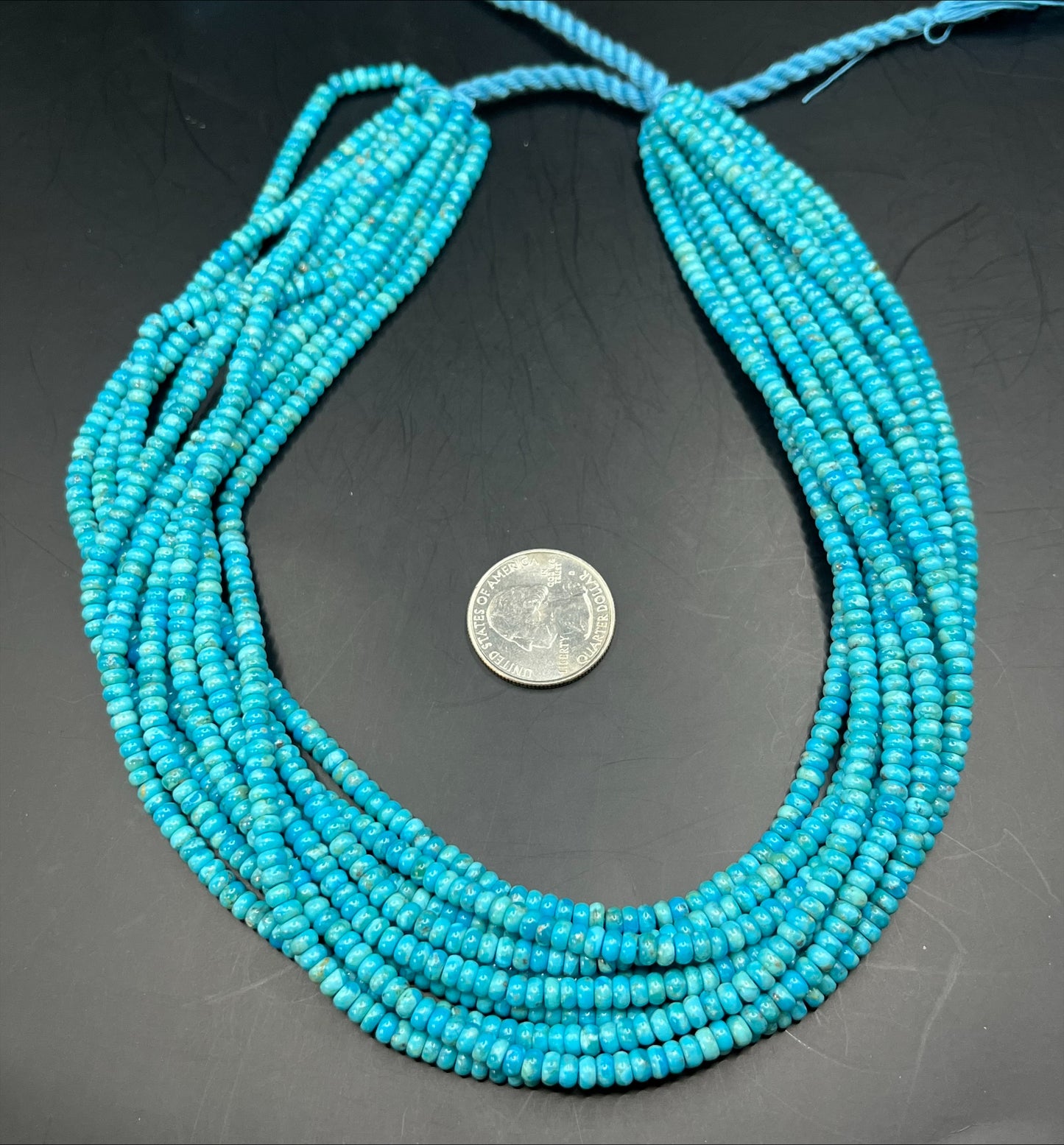 4mm Turquoise Rondells