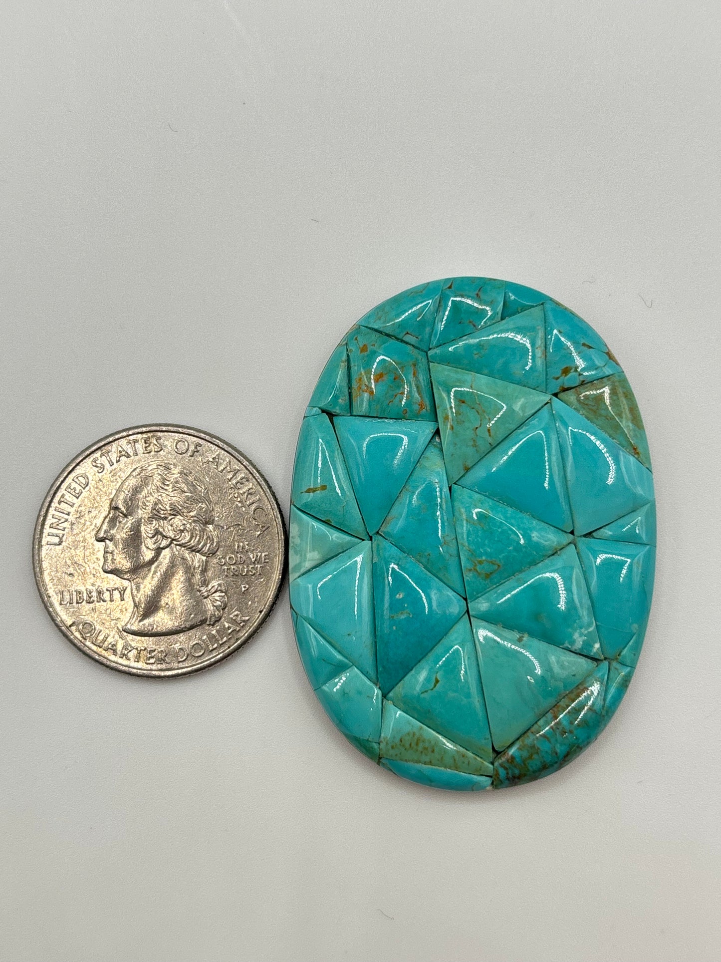 Oval Turquoise Mosaic 6