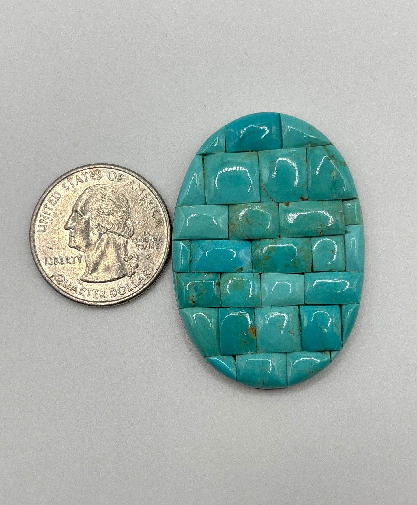 Oval Mosaic Turquoise 1
