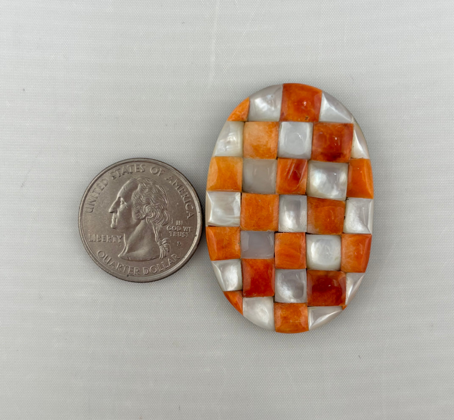 Checkerboard Mosaic Orange 1