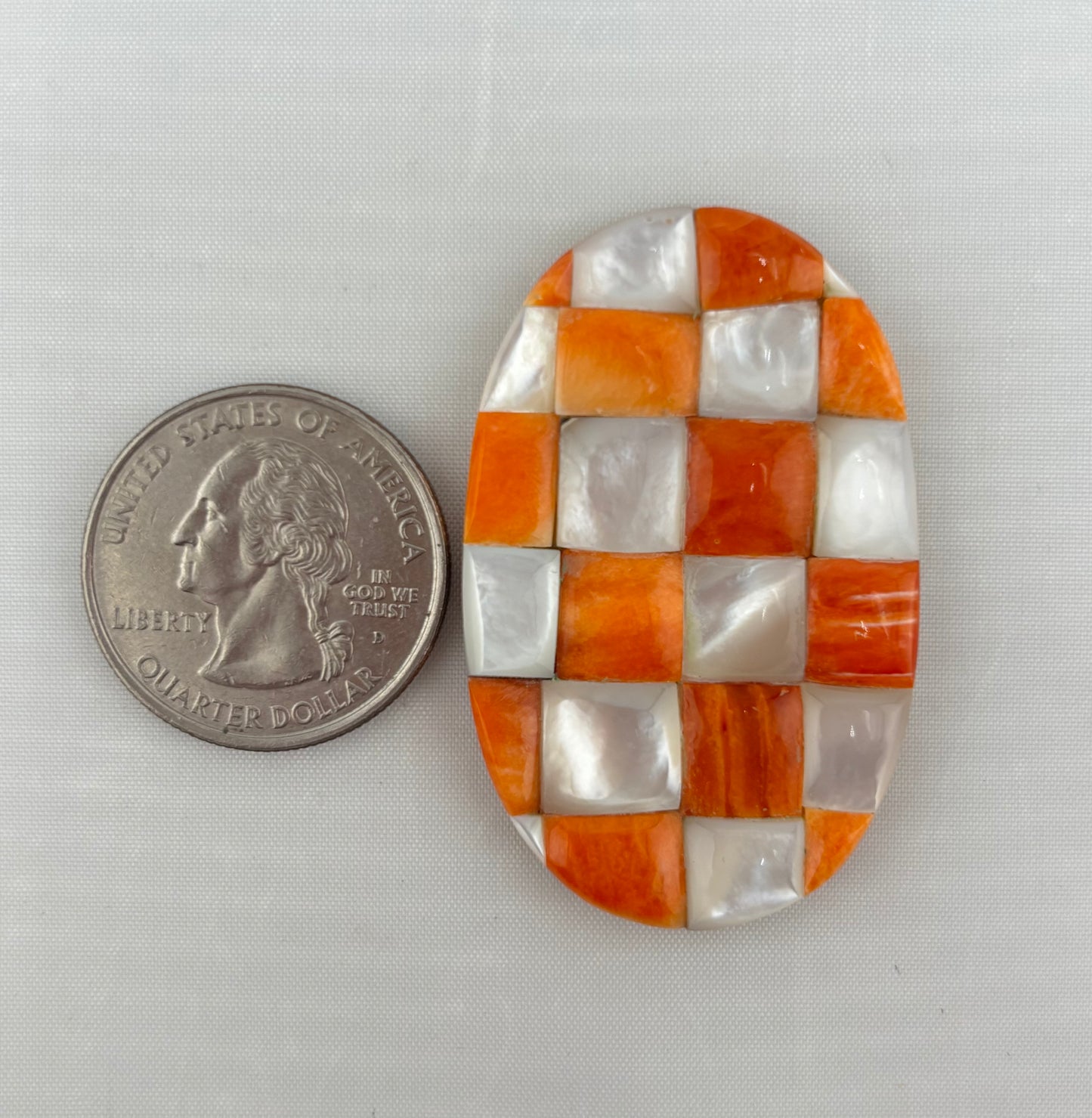 Checkerboard Mosaic Orange 2