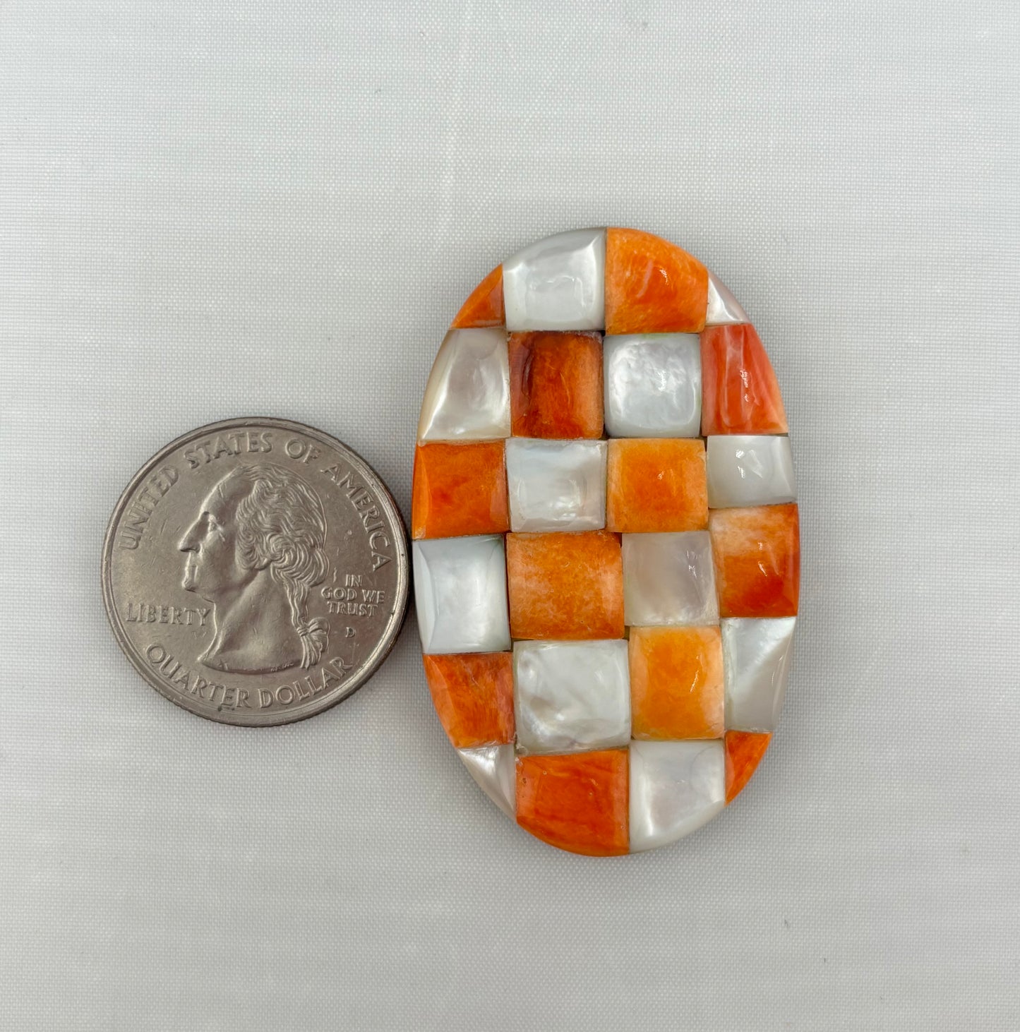 Checkerboard Mosaic Orange 4