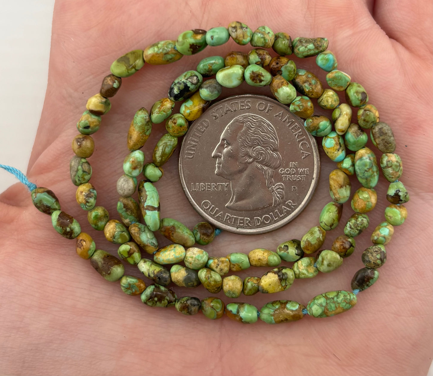 3mm Cielo Turquoise long drill strand