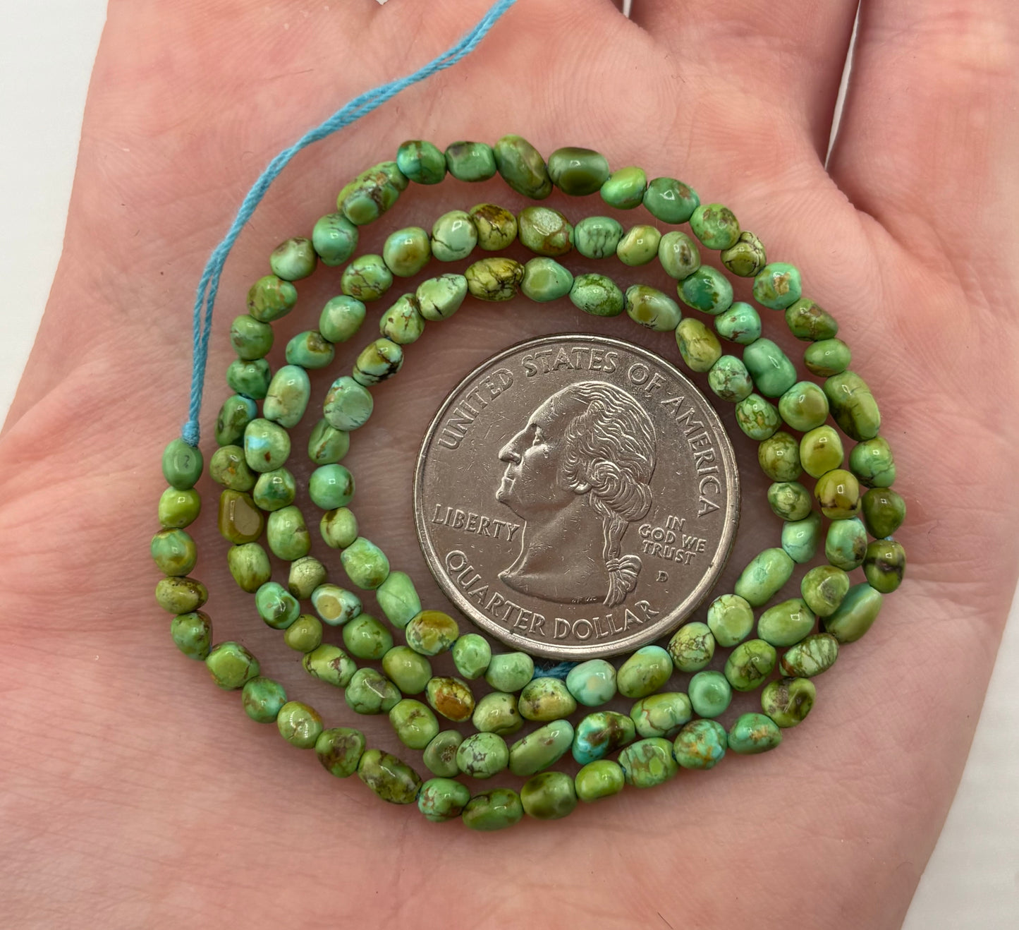 3mm Cielo Turquoise long drill Strand