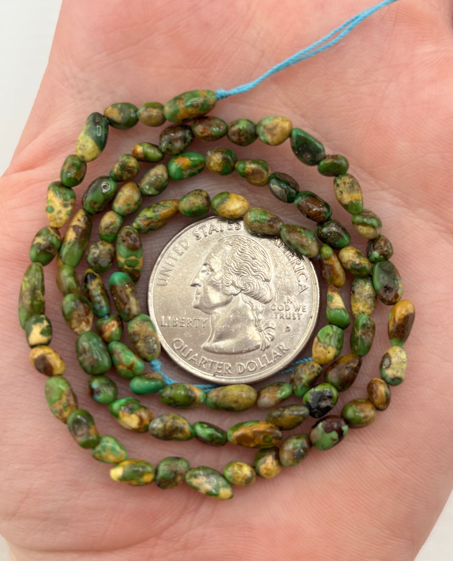 3mm Cielo Turquoise long drill strand