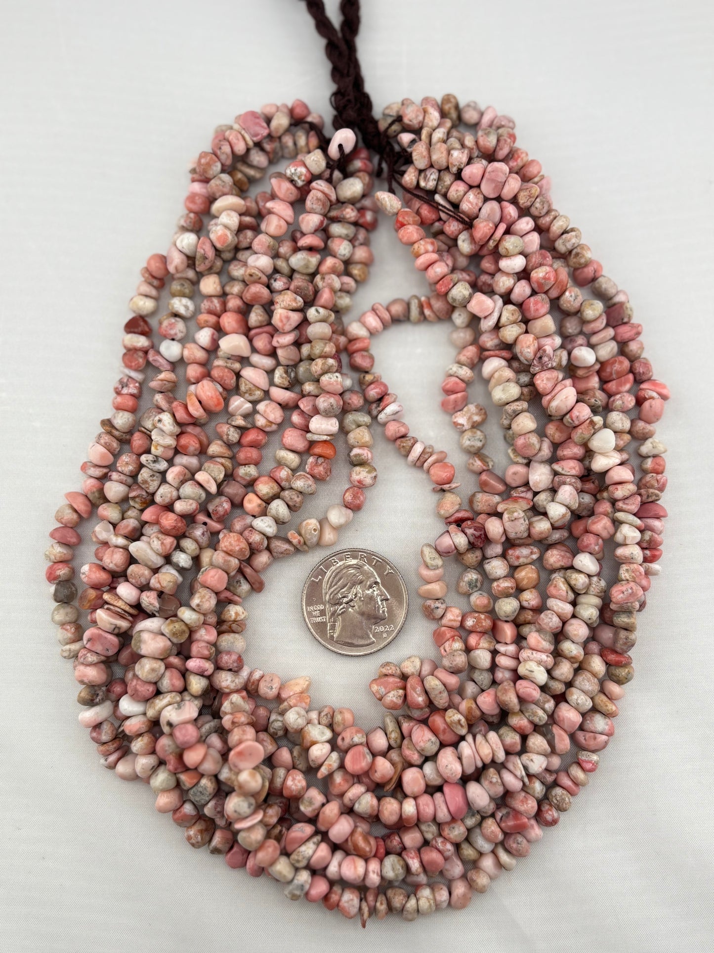 Pink Opal Nugget Strand