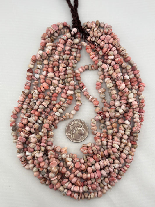 Pink Opal Nugget Strand