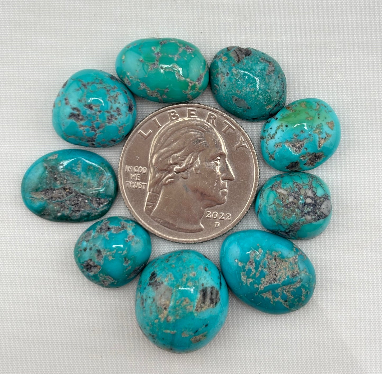 Freeform Hard/Rough Turquoise Finish Lot 4