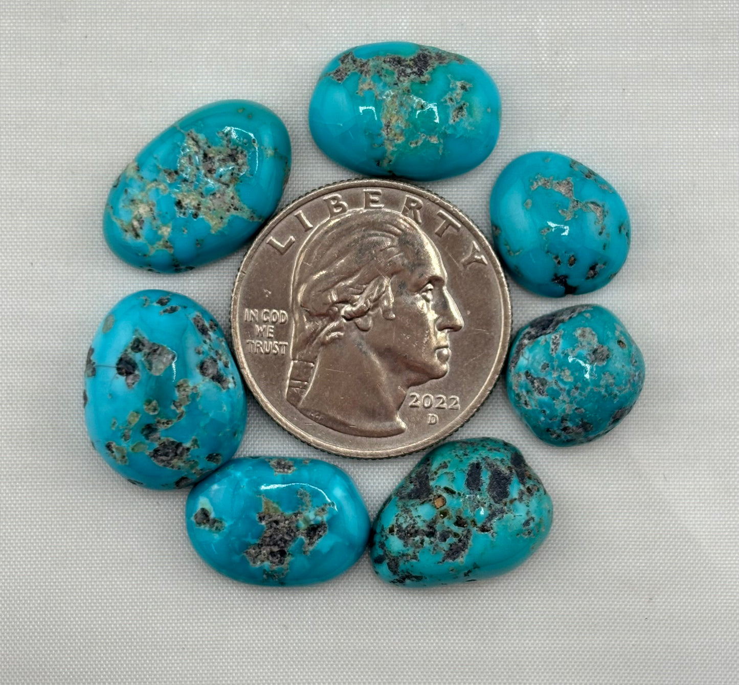 Freeform hard/rough Turquoise Finish lot 5
