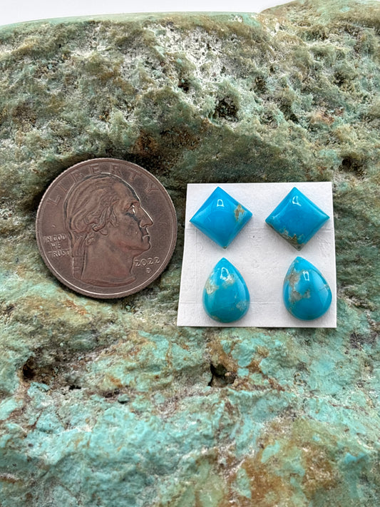 Raindrop 1 Earring Calibrated Cab Set