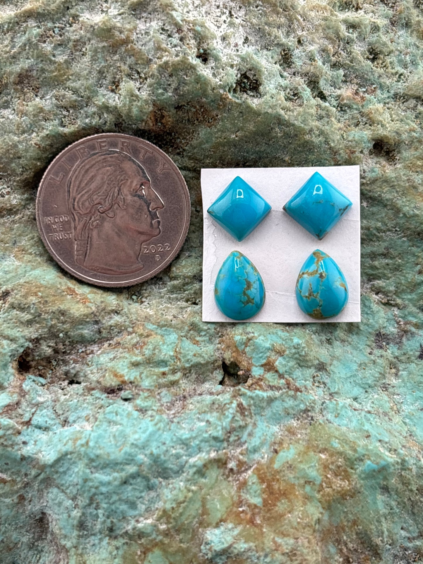 Raindrop 4 Earring Calibrated Cab Set