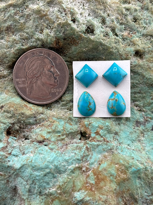 Raindrop 4 Earring Calibrated Cab Set