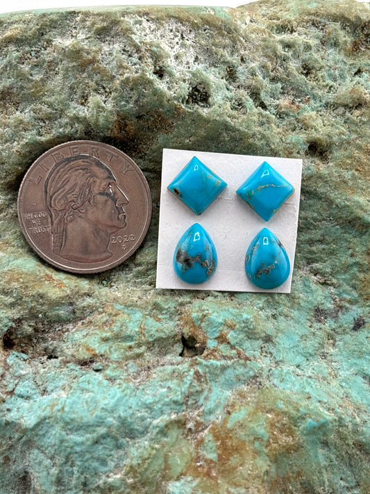 Raindrop 8 Earring Calibrated Cab Set